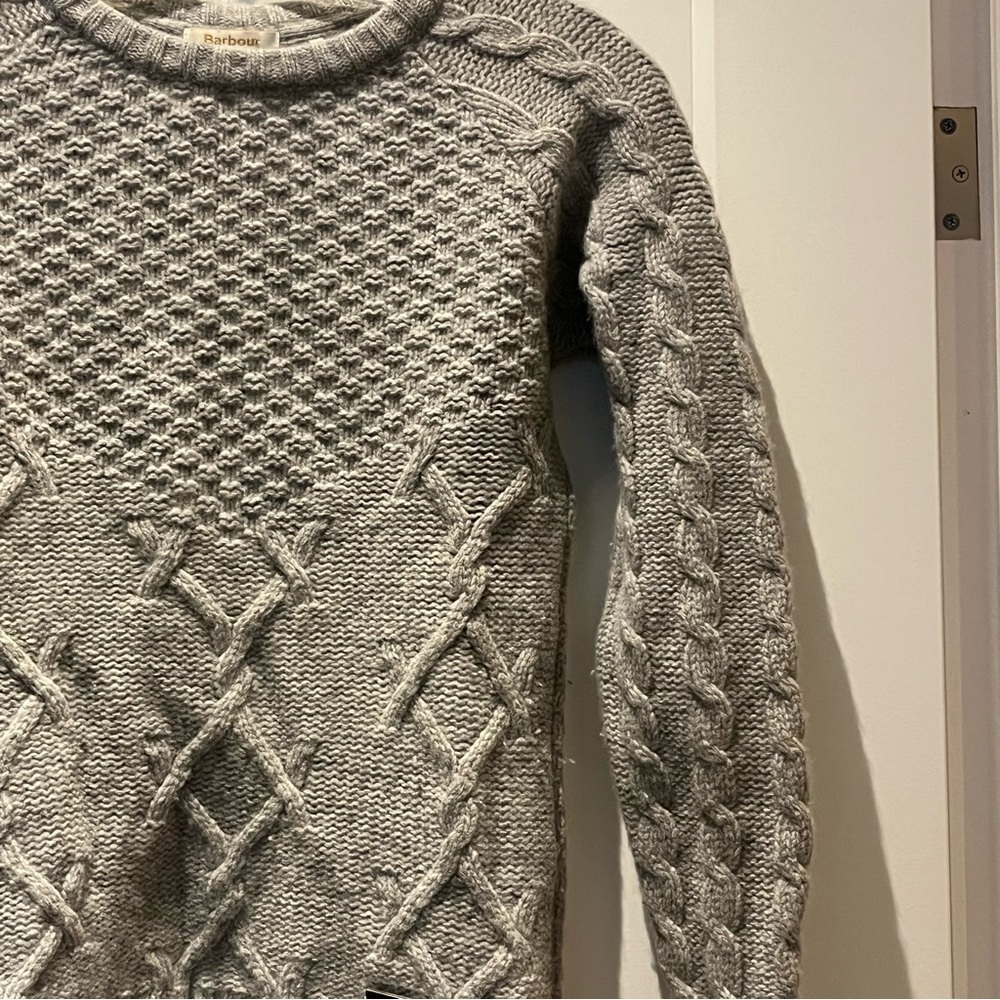 NWOT Barbour 💯 Wool Ursula Cable Knit Sweater - Picture 5 of 14